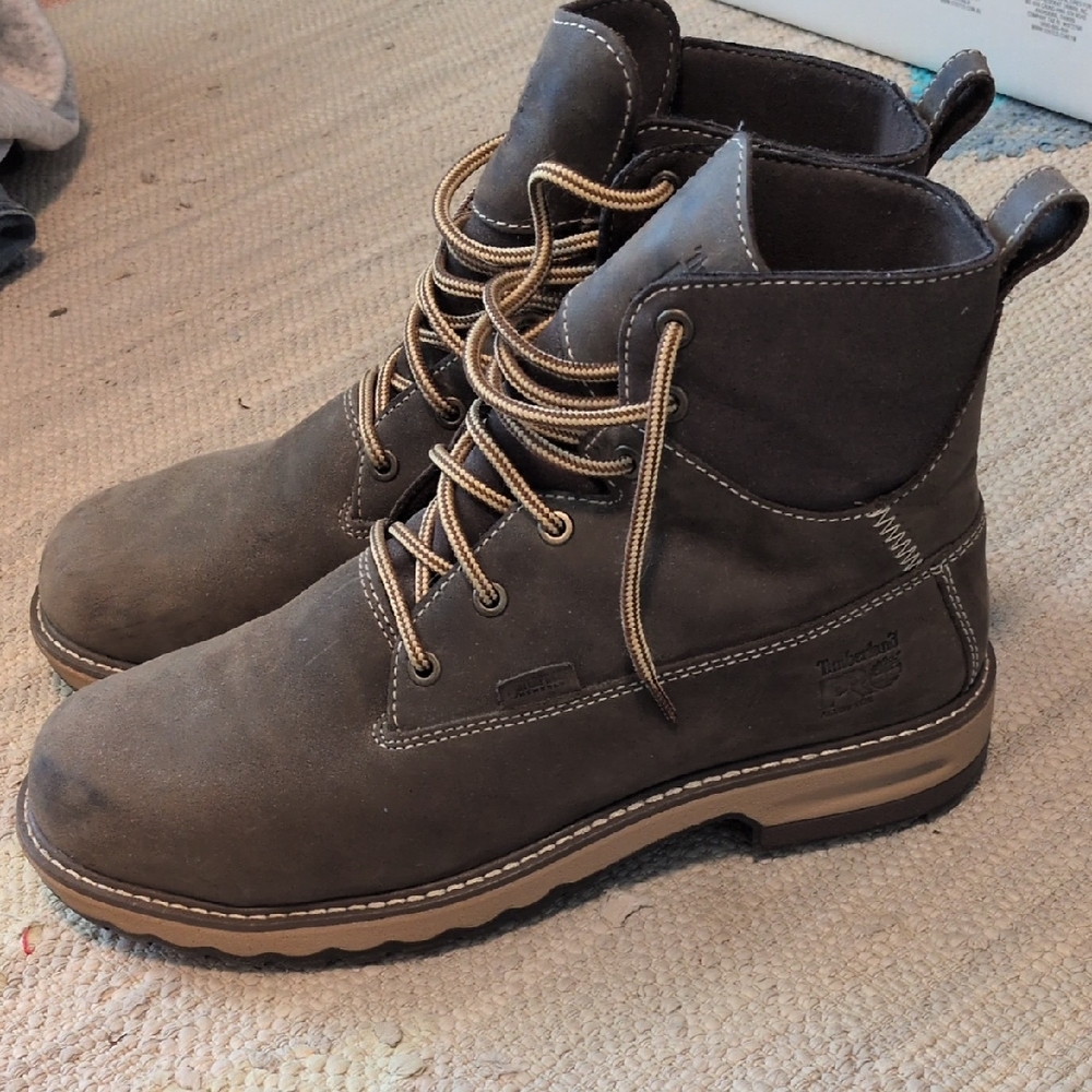 Timberland Womens Dark Brown Nubuck Steel Toe Boots
